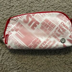 Lululemon Athletica Red and White Belt Bag